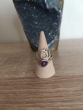 Bague lotus en Améthyste