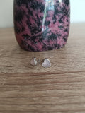 Puces d'oreilles en Quartz rose