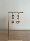 Boucles d'oreilles en Quartz fumé