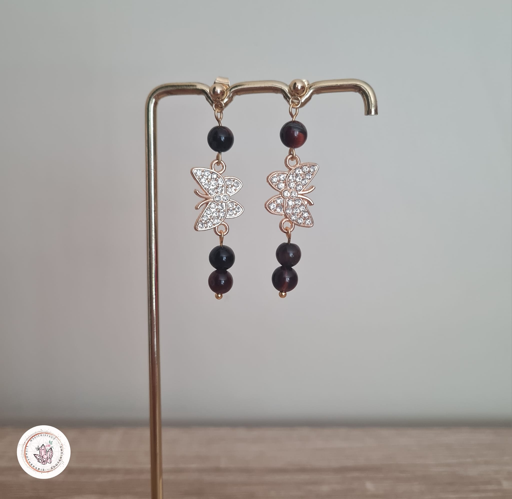 Boucles d'oreilles en Oeil de taureau