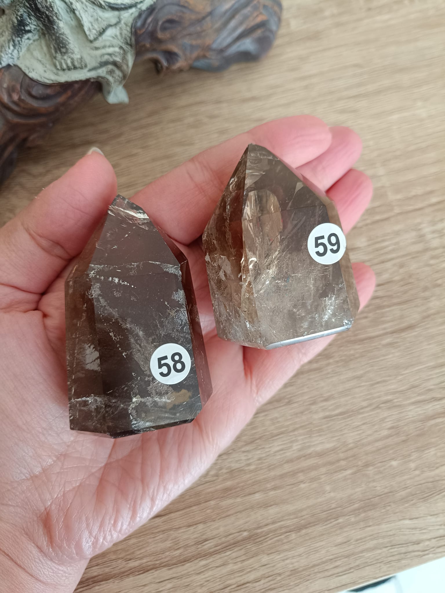 Pointes en Quartz fumé