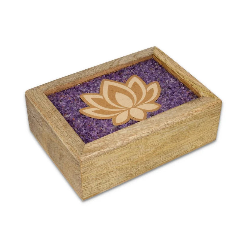 Coffret à bijoux en bois et pierres naturelles