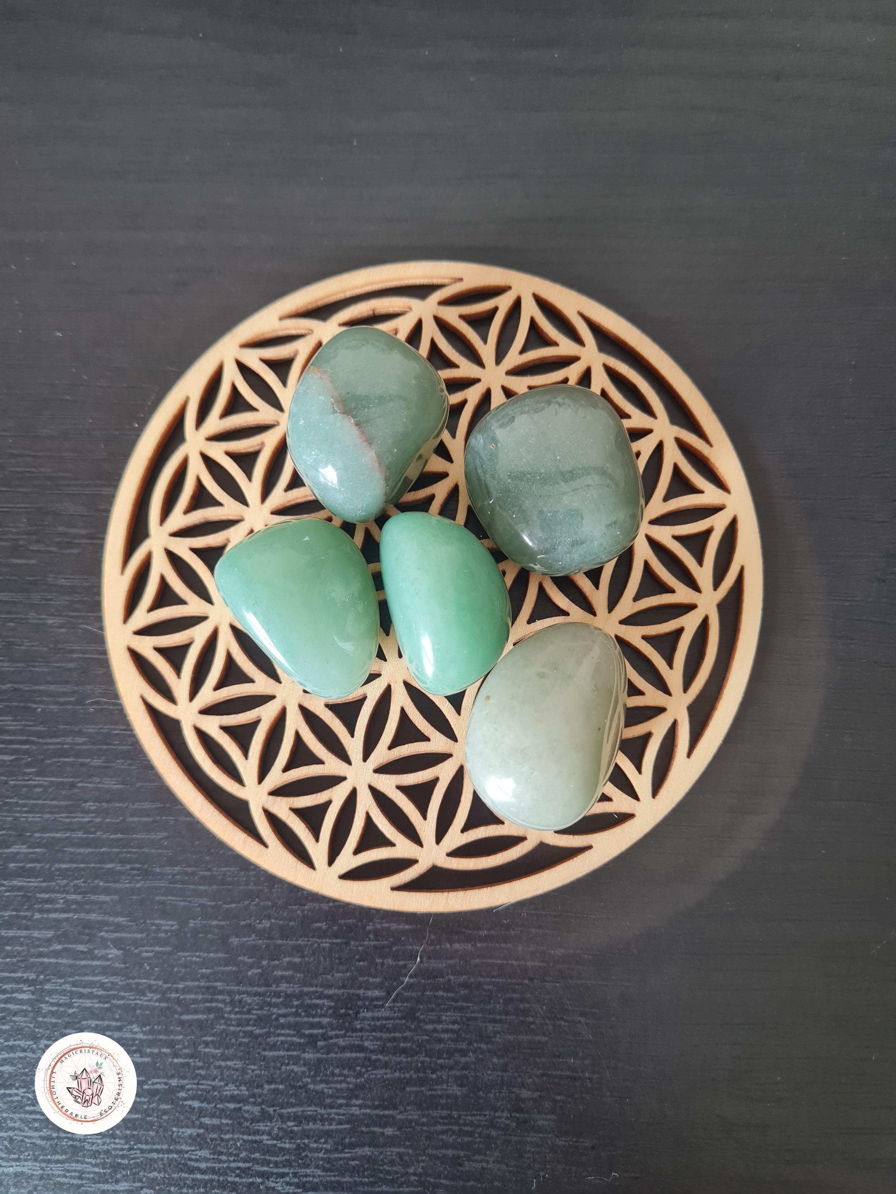 Pierre roulée en Aventurine verte