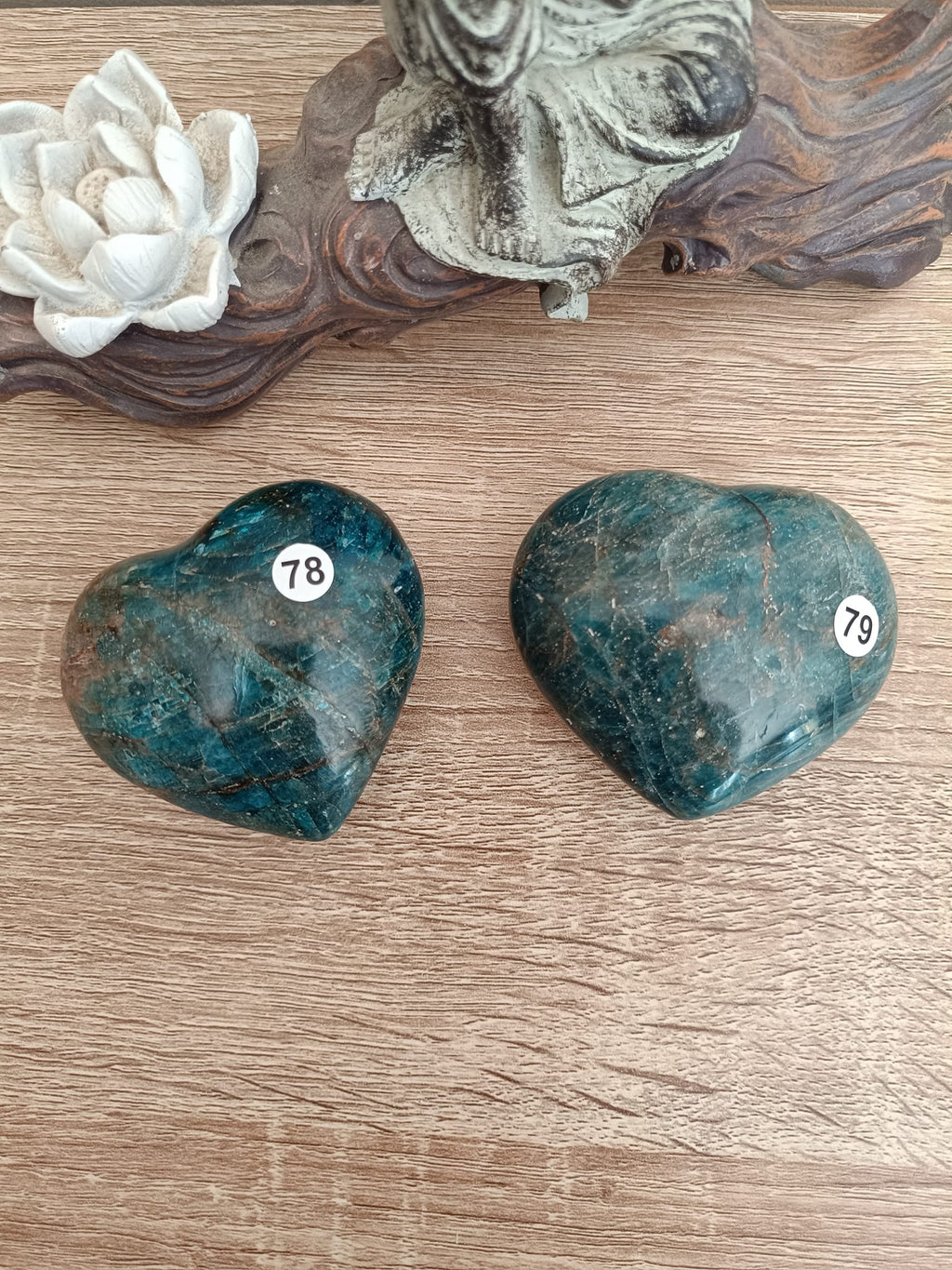 Cœur en Apatite bleue
