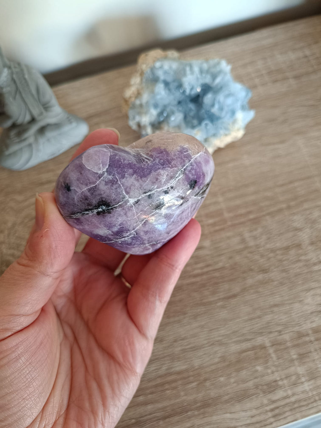 Cœur en Lépidolite