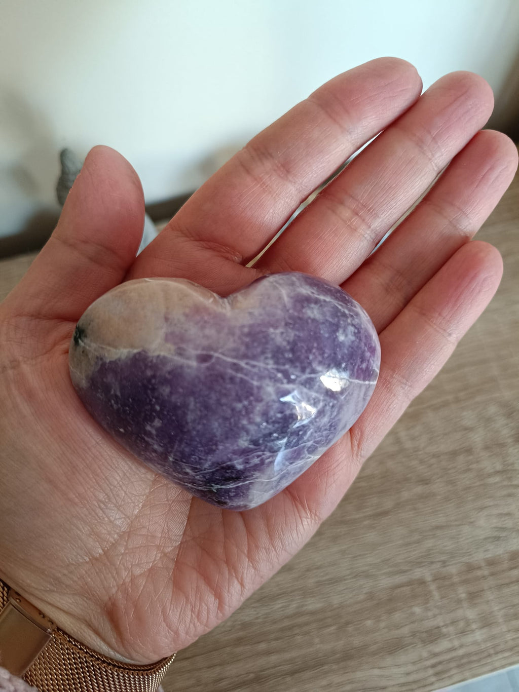 Cœur en Lépidolite