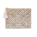 Pochette zippée en velours