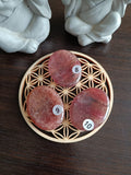 Galet anti-stress en Quartz fraise (Hématoïde)
