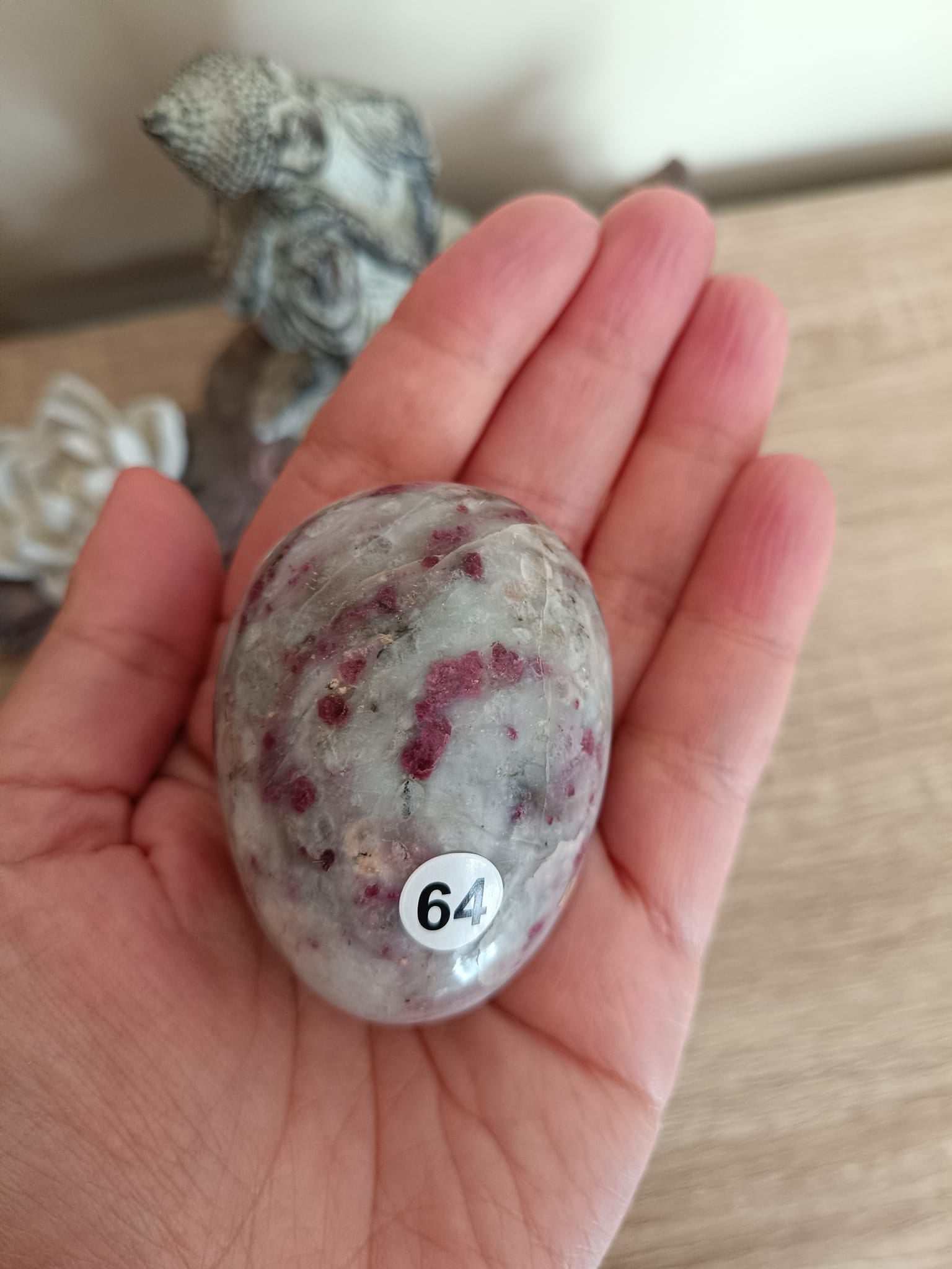 Galets en Tourmaline rose