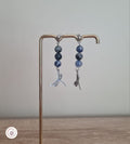 Boucles d'oreilles en Sodalite