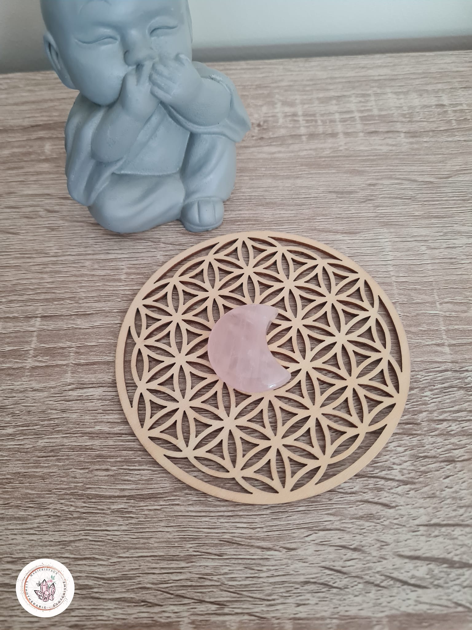 Petite lune en Quartz rose