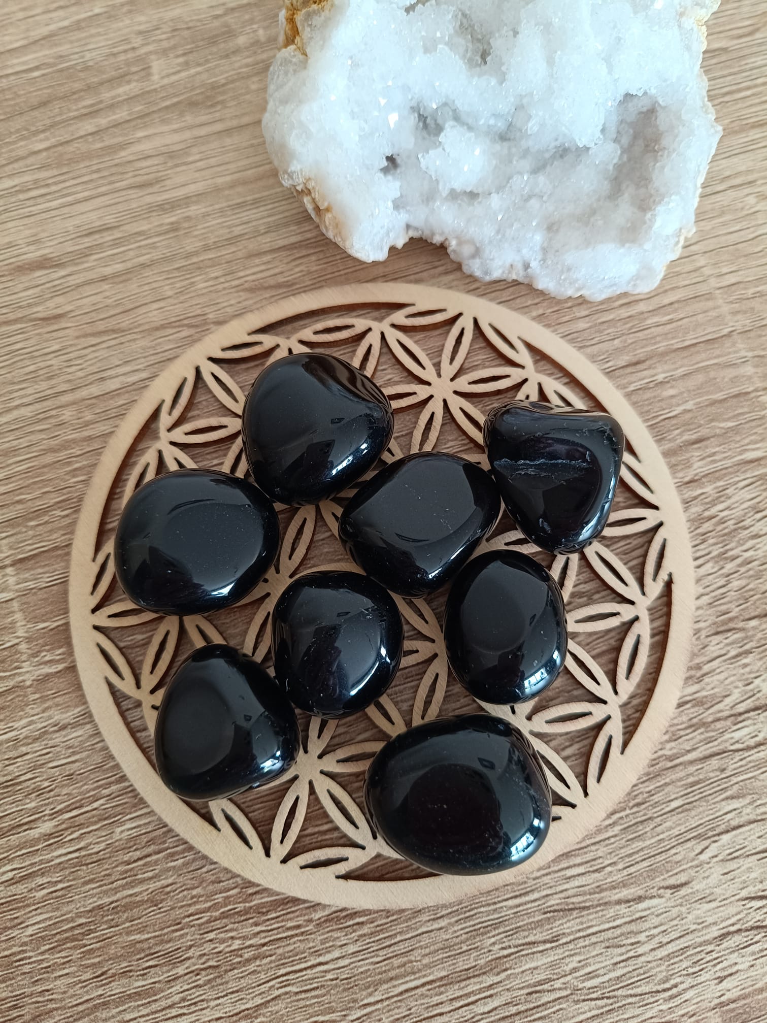 Pierre roulée en Obsidienne noire