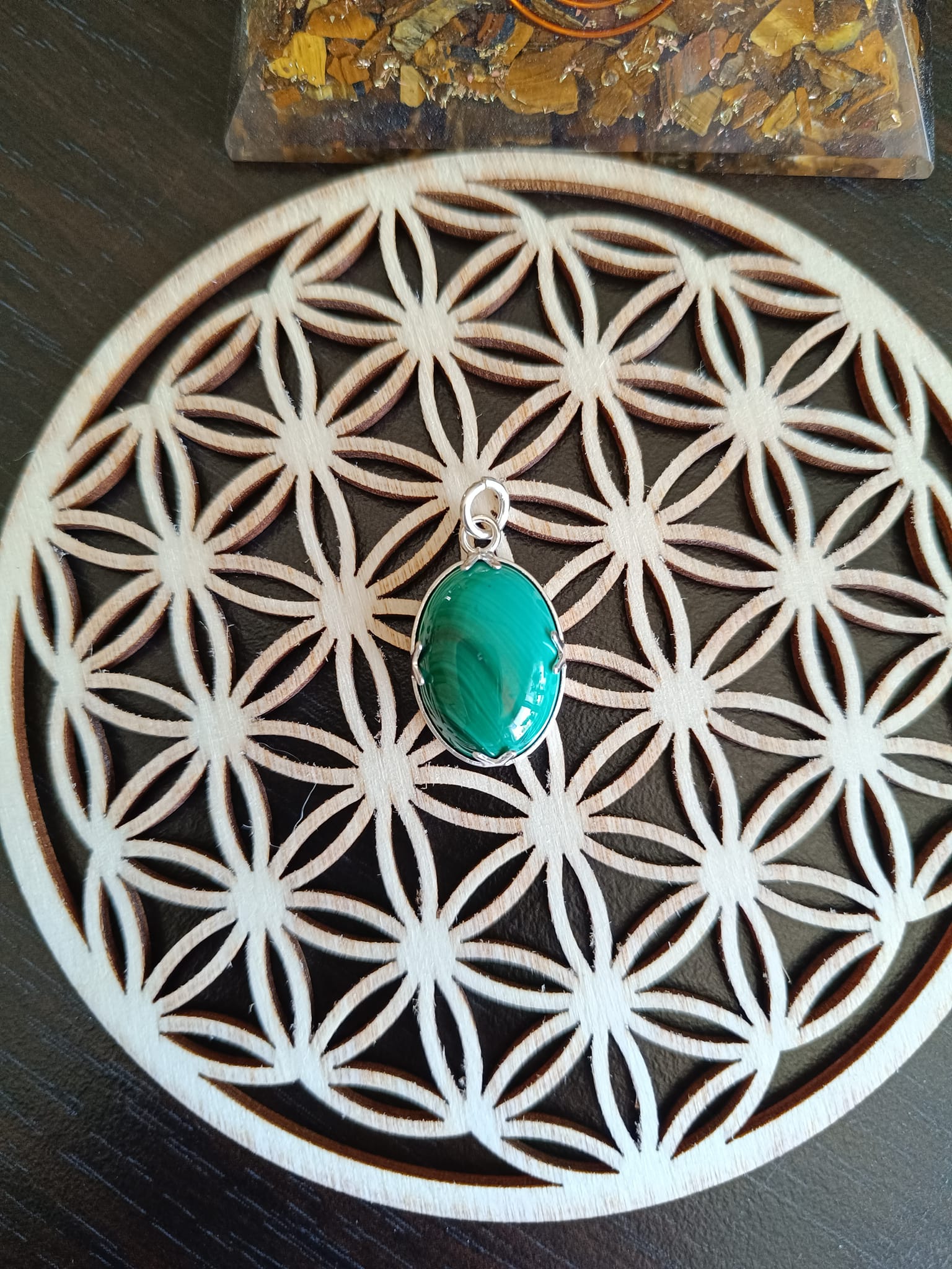 Pendentif en Malachite