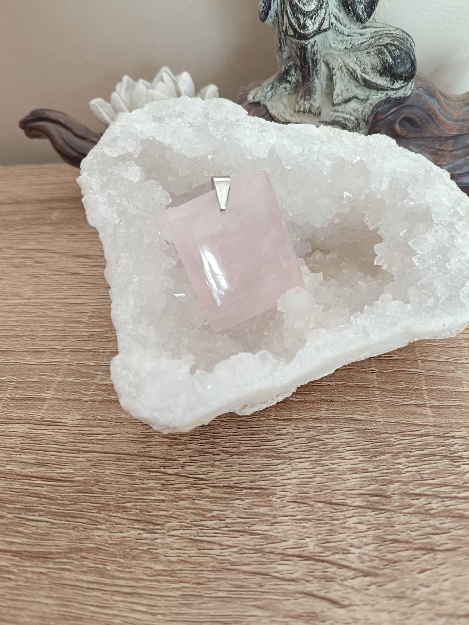 Pendentif en Quartz rose