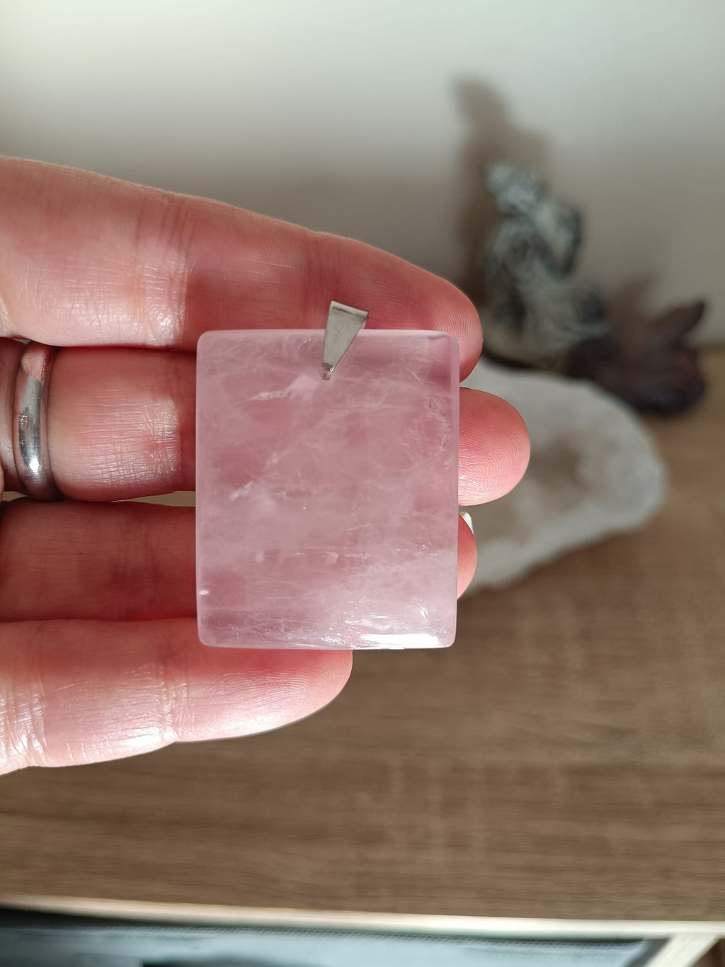 Pendentif en Quartz rose