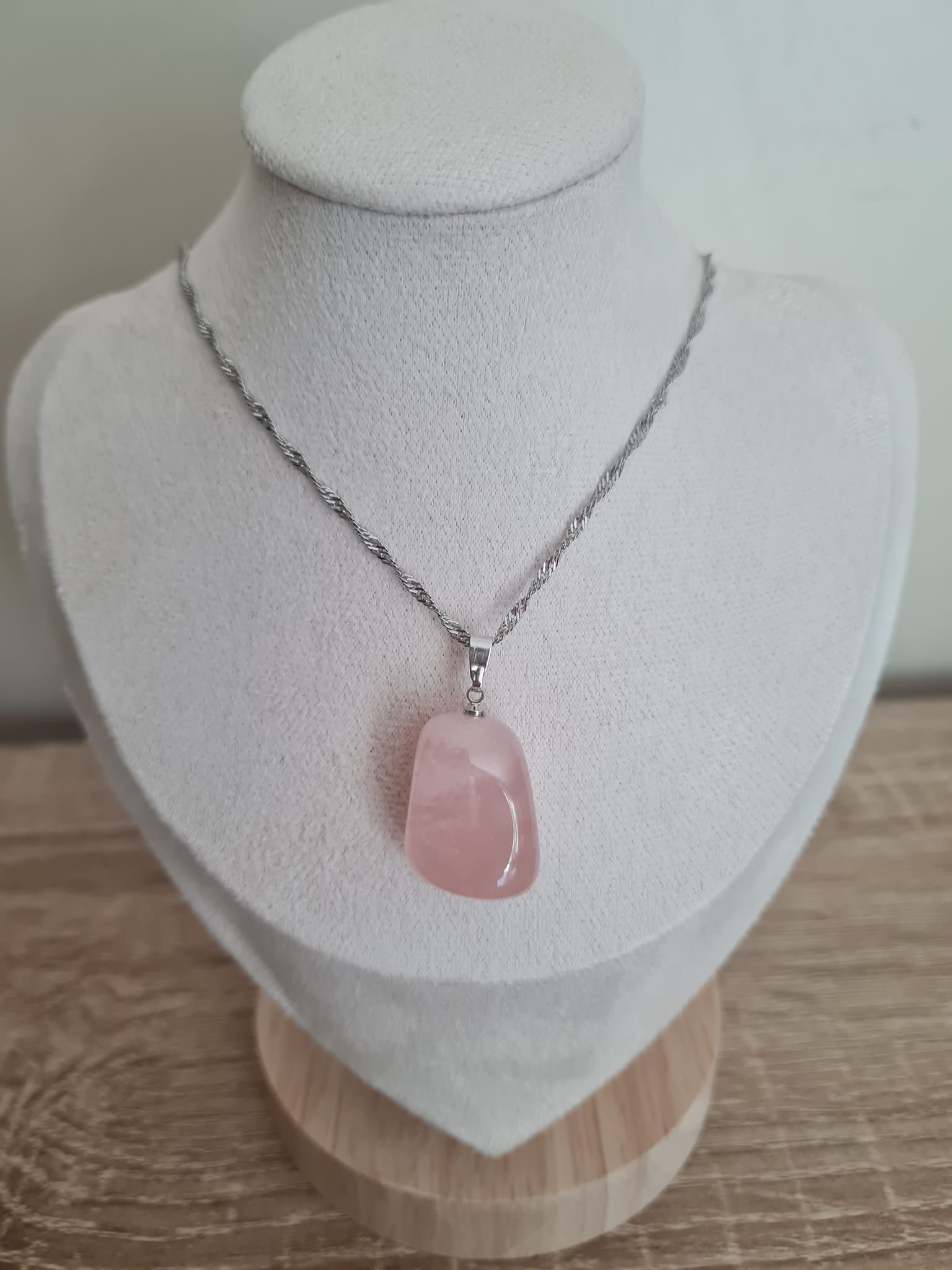 Pendentif en Quartz rose