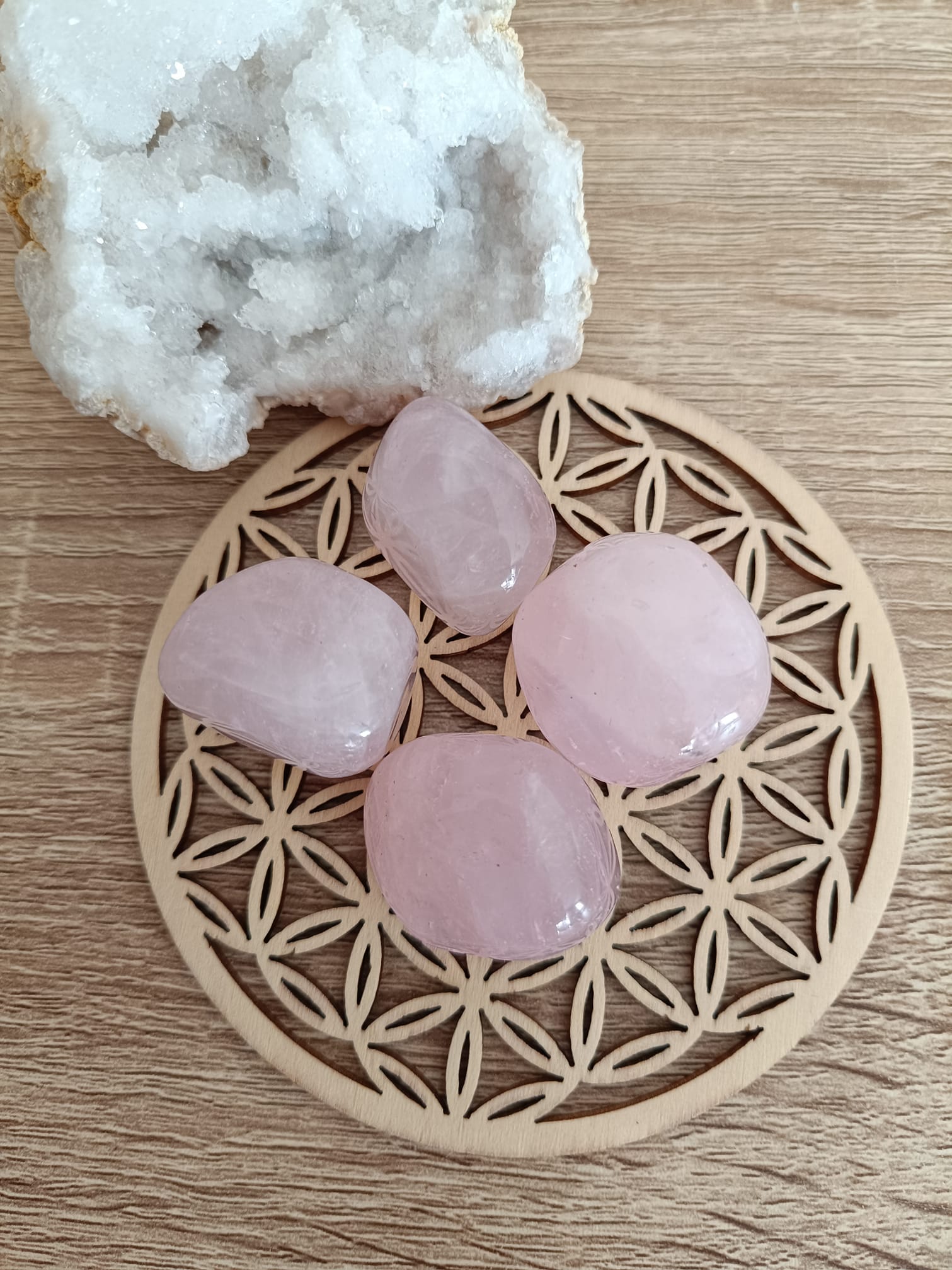 Pierre roulée en Quartz rose