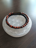 Bracelet double en simili cuir et Œil de taureau