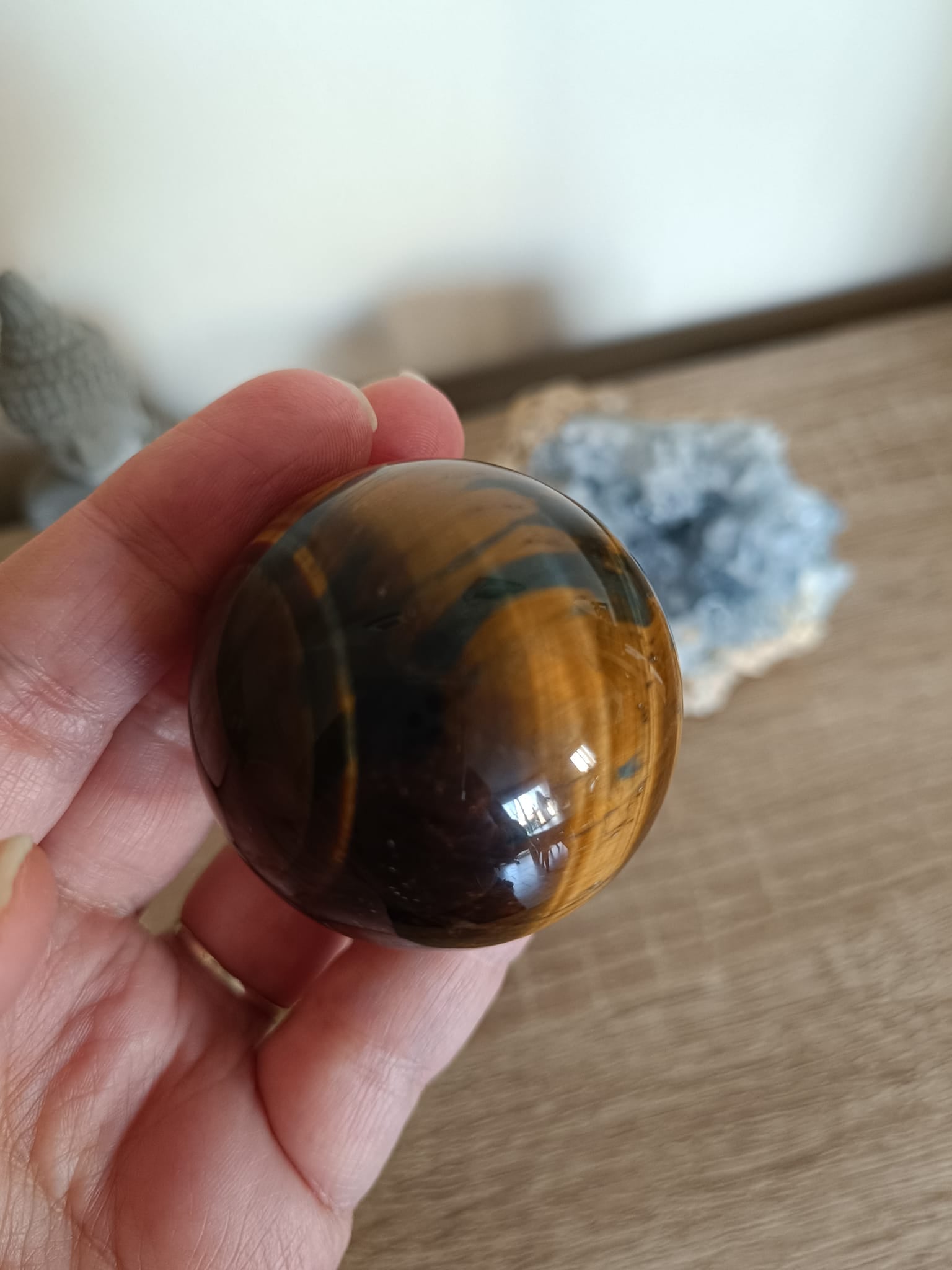 Sphère en Œil de tigre