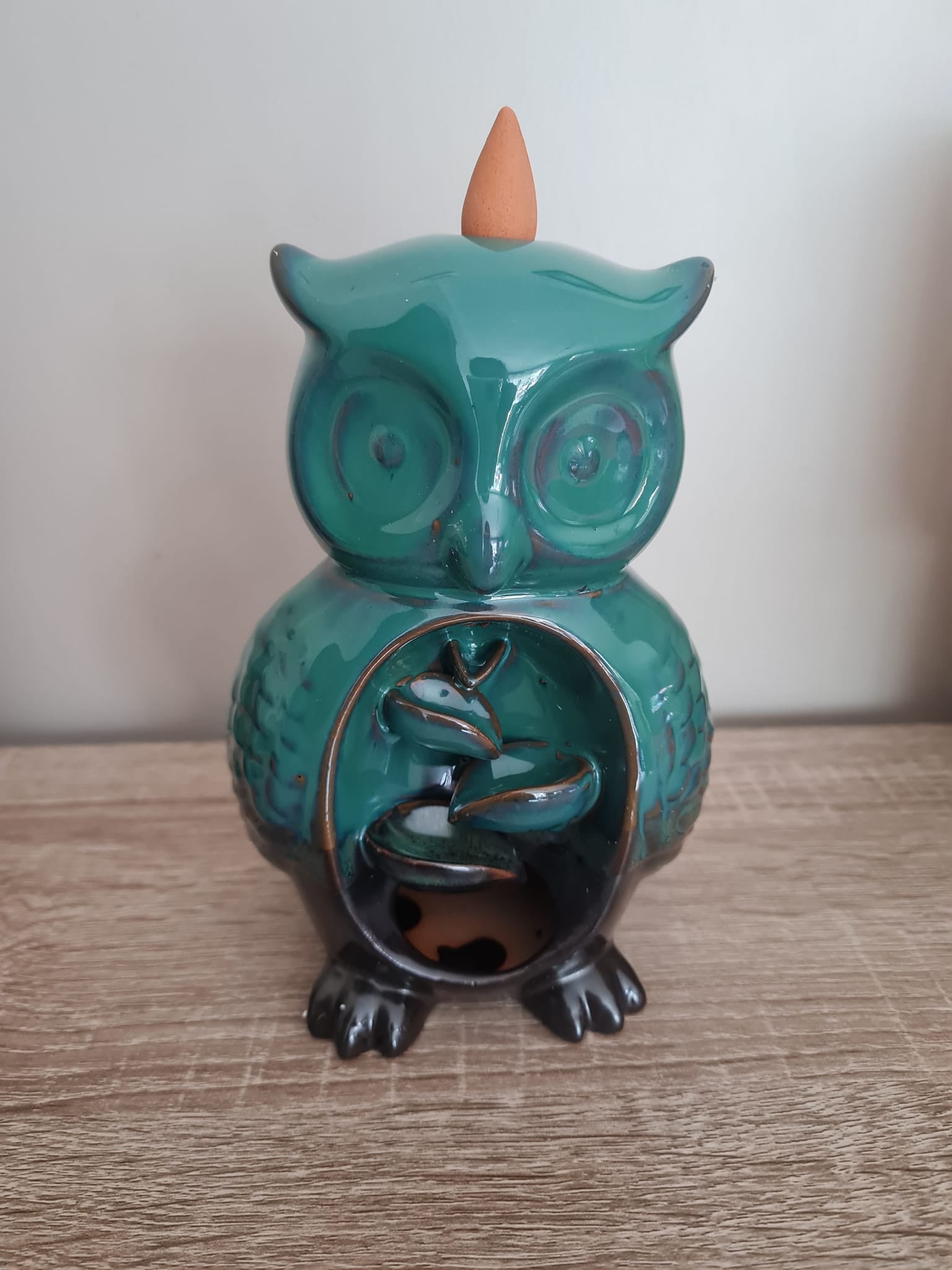 Support encens à reflux Hibou